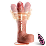 22 cm Premium Teleskopik ve Dönen Vibratör - 9 Modlu Isıtmalı İleri Geri Hareketli Dildo