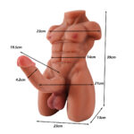 5 KG Ultra Realistik Vücut Formlu Yumuşak Silikon Erkek Mastürbatör Yarım Vücut - Görsel 2