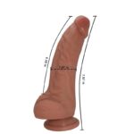 Ultra Yumuşak Medikal Silikon Gerçekçi Dildo - 18 cm Kavisli Gövde ve Damarlı Yapı, Güçlü Vantuzlu Eller Serbest Kullanım - Görsel 2