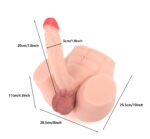 20 cm Gerçekçi Doku Erkek Gövde Dildo - Görsel 2