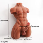 15.4 KG Ultra Kaslı Yarım Vücut Erkek Seks Mankeni - Görsel 3