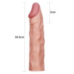 5 cm (2 İnç) Uzatmalı ve Gerçekçi Dokulu Penis Kılıfı - Görsel 3