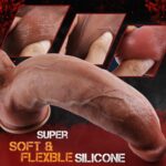 27 cm Çift Yoğunluklu Platinum Silikon Dildo - Görsel 5