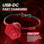 Gül Tasarımlı Titreşimli Ağız Gag ve Göğüs Ucu Klipsi - Görsel 2