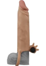 Lovetoy Esmer Ten Penis Kılıfı 5 cm Uzatmalı ve Titreşimli - Görsel 3