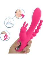 Üçlü Tavşan Vibratör - Pembe - Görsel 3