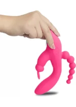 Üçlü Tavşan Vibratör - Pembe - Görsel 4