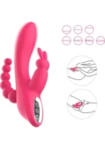 Üçlü Tavşan Vibratör - Pembe
