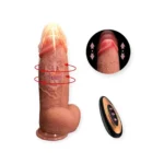 21 cm Gerçekçi Dildo Vibratör - 360° Dönen ve İleri-Geri Hareketli, Isıtma Özellikli Vakum Tabanlı Vibratör - Görsel 5