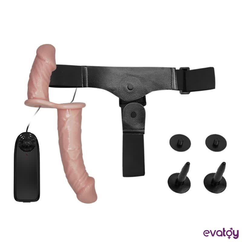 sm1280b-1-jpg Evatoy 17,5 cm Belden Bağlamalı Çift Taraflı Titreşimli Penis - Görsel 2